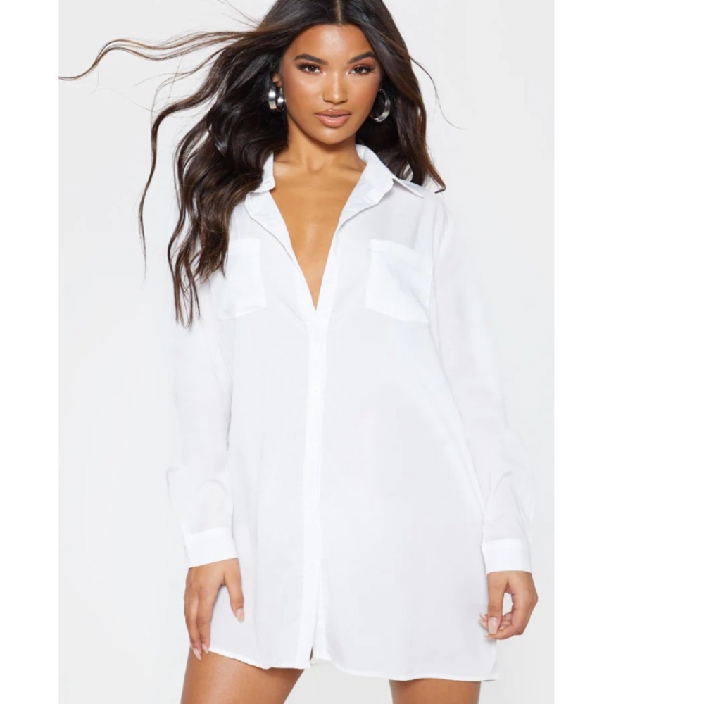 White shirt dress